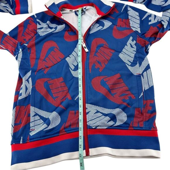 Nike Full Zip Patriotic Long Sleeve Jacket Red White and Blue Size Medium - Picture 10 of 11